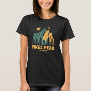 Pikes Peak Mountains Colorado Hiking Outdoors Vint T-Shirt