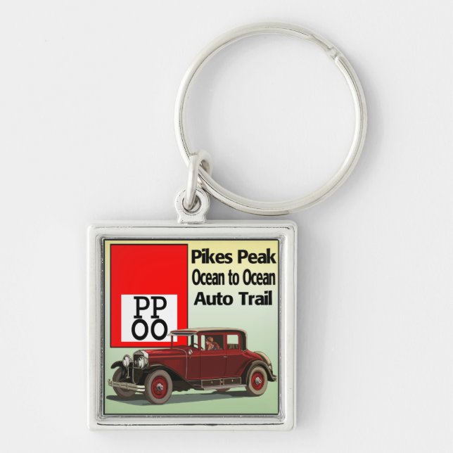 Pikes Peak Ocean to Ocean Auto Trail Key Ring (Front)