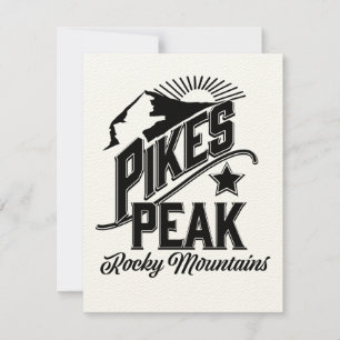 Pikes Peak rocky mountains Vintage art