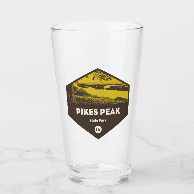 Pikes Peak State Park Iowa Glass (Front)