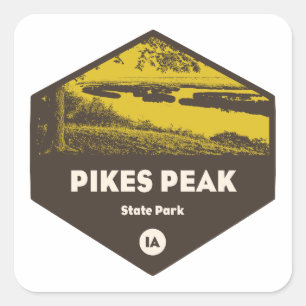 Pikes Peak State Park Iowa Square Sticker
