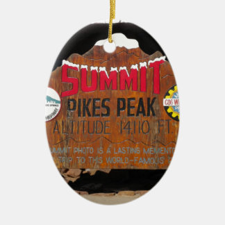 Pike's Peak Summit, Colorado Ceramic Tree Decoration
