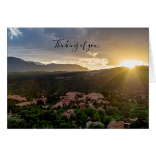 Pikes Peak Sunset Haze Thinking Of You Card