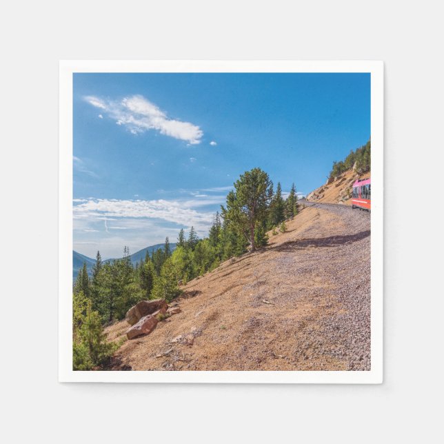 Pikes Peak Train Ride Paper Napkin (Front)