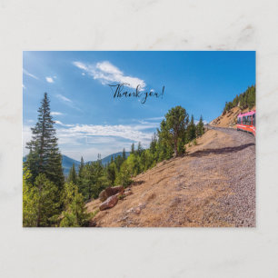 Pikes Peak Train Ride Thank you Postcard