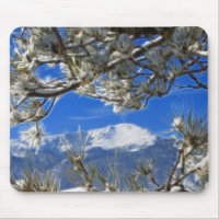 Pikes Peak Winter Snow Covered Fractal Art