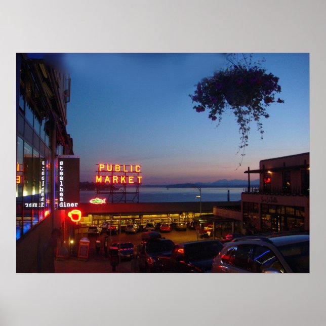 Pikes Place Market - Seattle Public Market Poster (Front)