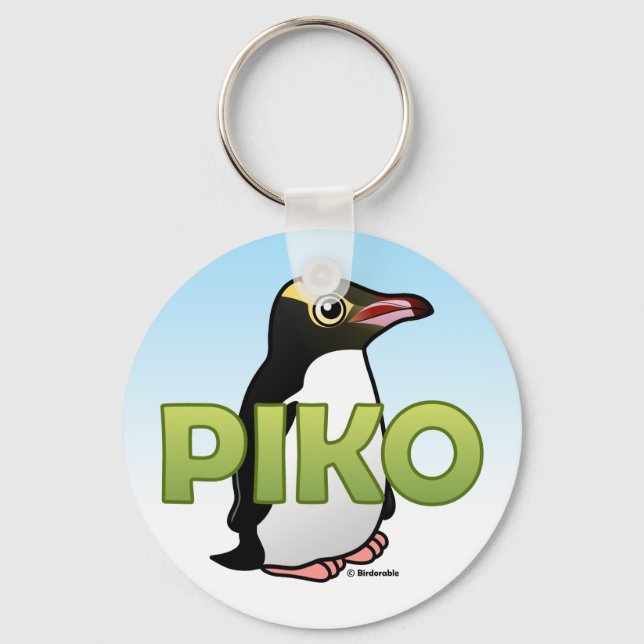 Piko the Yellow-eyed Penguin Key Ring (Front)
