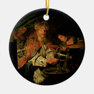 Pilate Washing his Hands (oil on canvas) Ceramic Tree Decoration