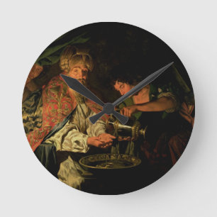 Pilate Washing his Hands (oil on canvas) Round Clock