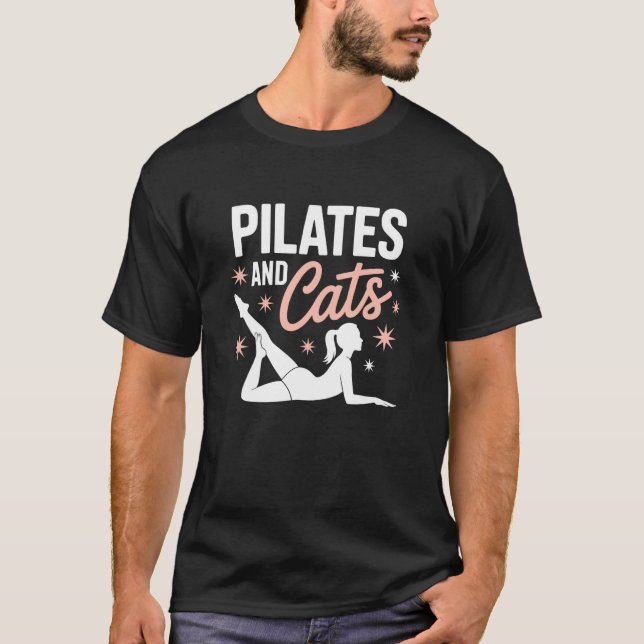 Pilates and Cats T-Shirt (Front)