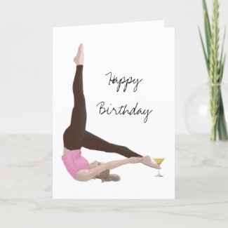 Pilates Birthday card cocktail 