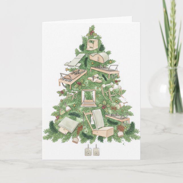Pilates Christmas Tree Card (Front)
