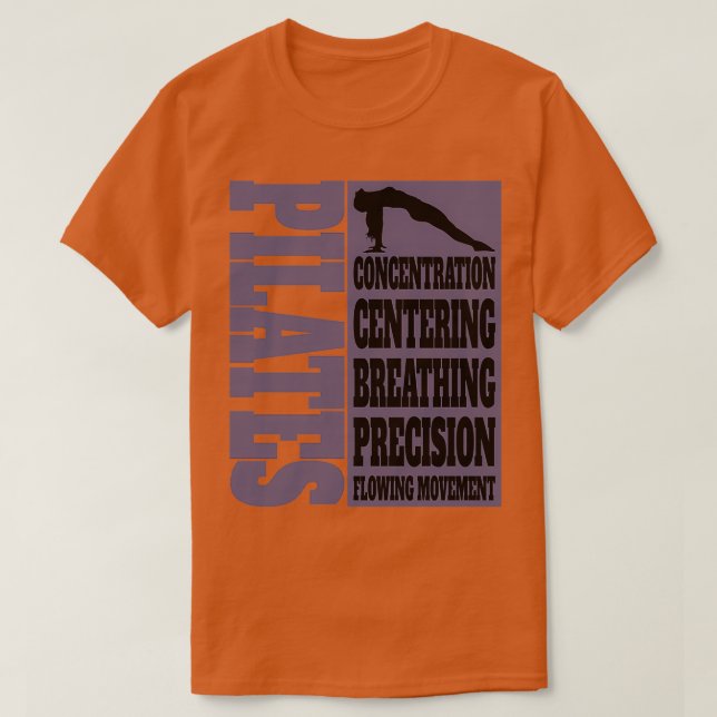 Pilates Concentration Centering Breathing T-Shirt (Design Front)