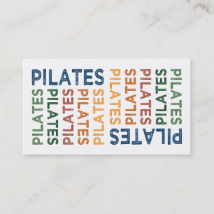 Pilates Cute Colourful Business Card
