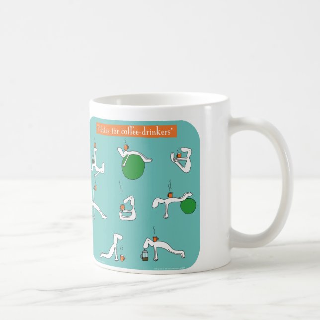 pilates for coffee drinkers coffee mug (Right)