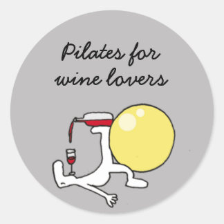 Pilates for wine lovers stickers