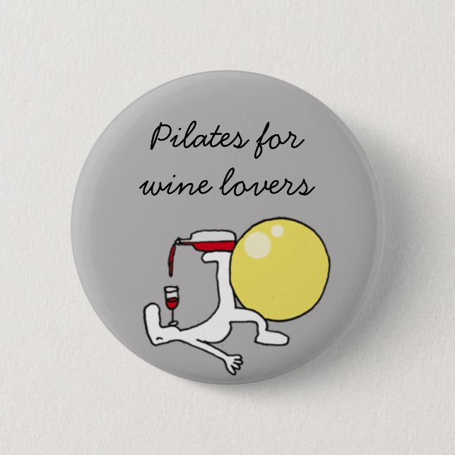 Pilates for Winelovers Grey Badge (Front)