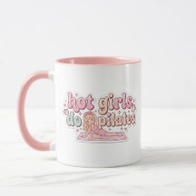 Pilates Girl Gift Pink Girly Fitness Mug