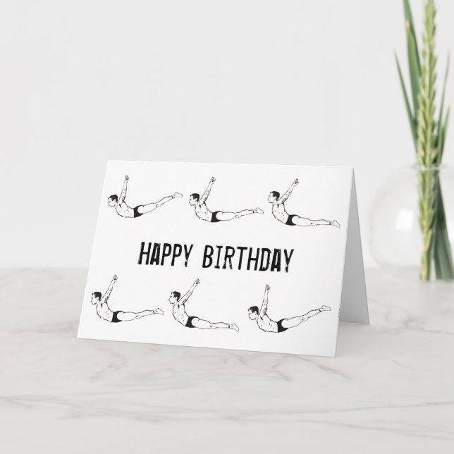 Pilates Happy Birthday Card (Front)