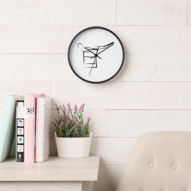 Pilates Hundred Pose - Wunda Chair Clock (Reading Room)