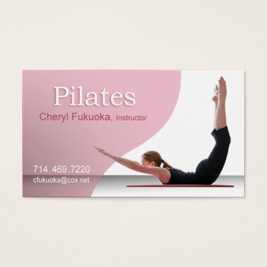 Pilates Instruction (pink) - custom Business Card