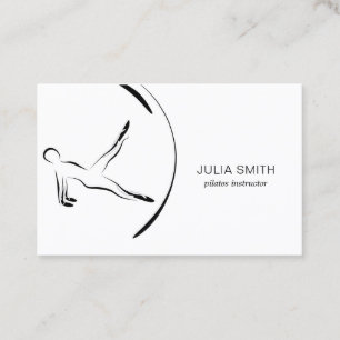 Pilates Instructor Abstract Pilates Poses Business Card