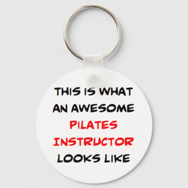 pilates instructor, awesome key ring (Front)