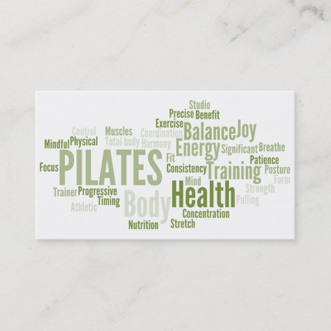 PILATES Instructor Business Card (Front)