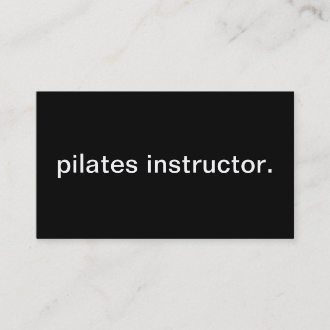Pilates Instructor Business Card (Front)