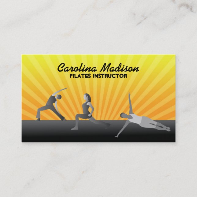 Pilates Instructor Business Cards (Front)
