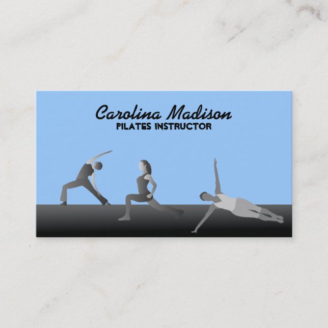 Pilates Instructor Business Cards Colour (Front)