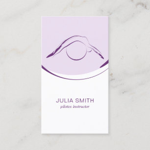 Pilates instructor card with two pilates poses