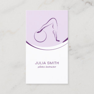 Pilates instructor card with two pilates poses