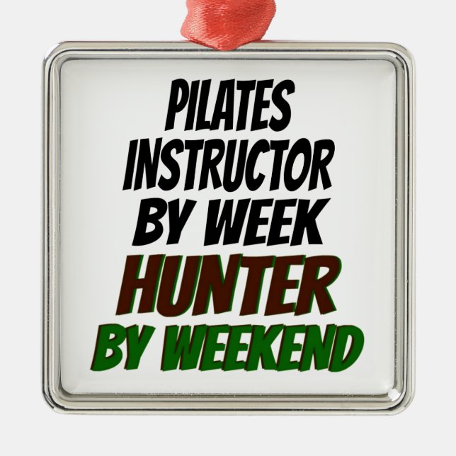 Pilates Instructor Hunter Metal Tree Decoration (Front)