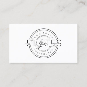 Pilates Instructor Pilates Letters Business Card