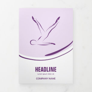 Pilates Instructor Pilates Pose Abstract Pilates Tri-Fold Card