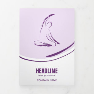 Pilates Instructor Pilates Pose Abstract Pilates Tri-Fold Card