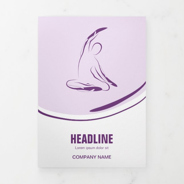 Pilates Instructor Pilates Pose Abstract Pilates Tri-Fold Card (Cover)