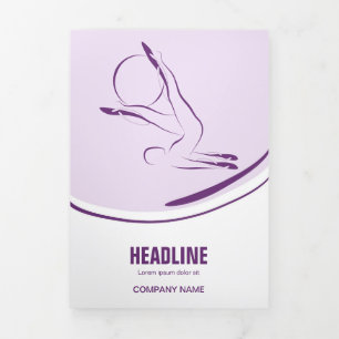 Pilates Instructor Pilates Pose Abstract Pilates Tri-Fold Card