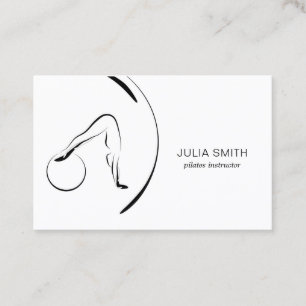 Pilates Instructor Pilates Poses with Pilates Ball Business Card