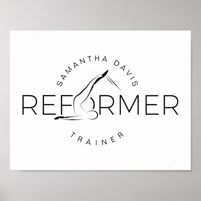 Pilates Instructor Pilates Reform word   Poster (Front)