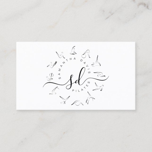 Pilates Instructor Pilates trainer Business Card (Front)