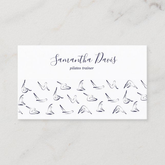 Pilates Instructor Pilates trainer Business Card (Front)