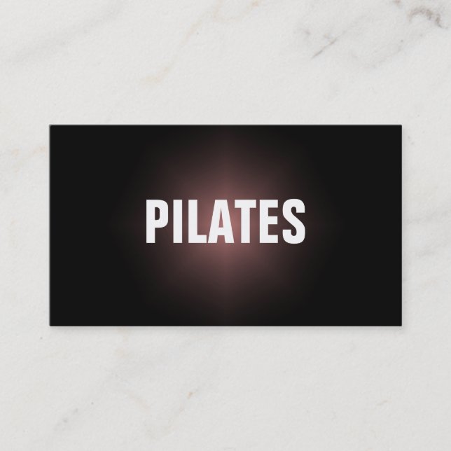 PILATES Instructor Simple & Plain Business Card (Front)