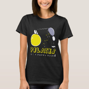 Pilates Is My Happy Hour Funny Sloth Workou For Wo T-Shirt