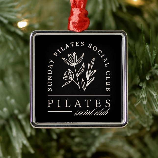 Pilates lovers social club black metal tree decoration (Tree)