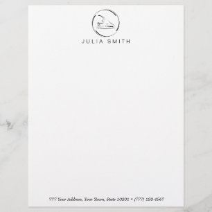 Pilates Mermaid on the reformer Custom Letterhead