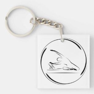 Pilates Mermaid on the reformer Key Ring