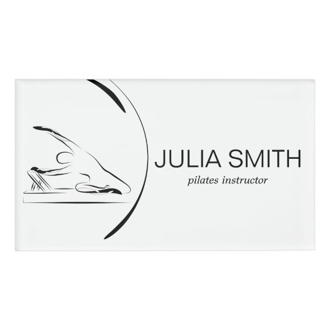 Pilates Mermaid on the reformer Name Tag (Front)